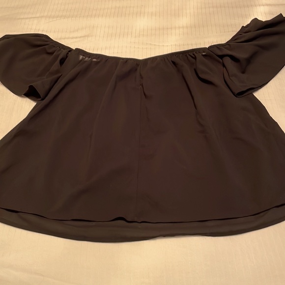 Black sheer off the shoulder top - Picture 2 of 2